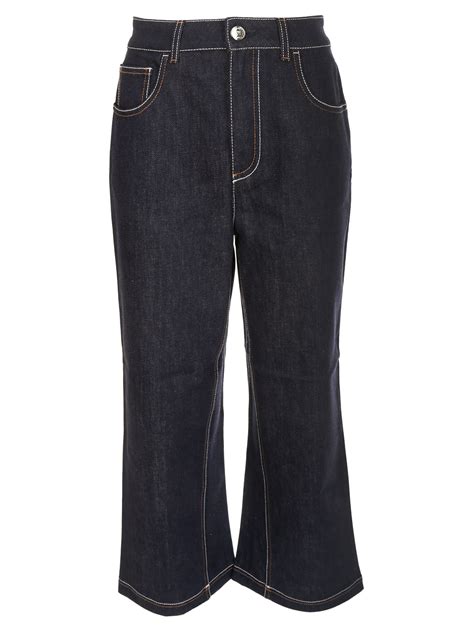 fendi womens wide leg jeans|Fendi denim.